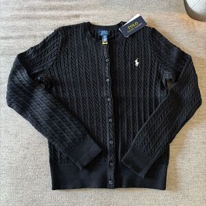 Polo by Ralph Lauren Black Cable Knit Sweater